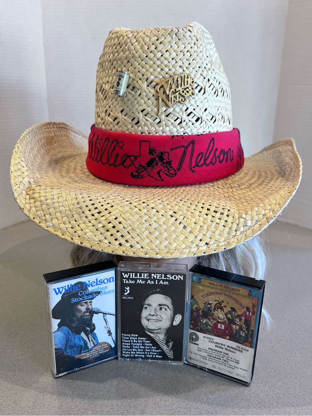 Willie Nelson Vintage 1980’s Resistol Stagecoach Straw Cowboy Hat Denver 7 1/8